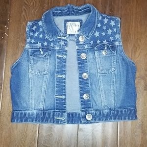 Jean vest with stars